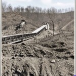 1915 Amherst Coal Co. Mine No. 1, showing the conveyor leading down from the mine to the tipple. Photo credit: W. R. Thurmond. Courtesy of Paula Solar. 1915 Photo of 1915 Amherst Coal Co. Mine No. 1, Logan County, WV