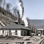Circa 1915 of the Avon Coal Company power plant, Accoville, Logan County, WV.