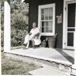 Photo of Balazs Piros at his home in 1960 in Pigeon Creek, WV
