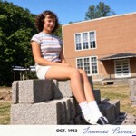1953 photo of Frances Pierce at Peach Creek, Logan County, WV.
