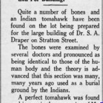 1921 Indian Burial Ground Unearthed Logan Banner clipping courtesy of Dwight Williamson. 1921 Indian Burial Ground Unearthed Logan Banner newspaper clipping