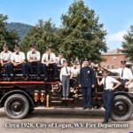 Circa 1928 photo of the City of Logan, WV Fire Department
