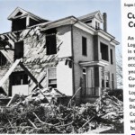 Newspaper clipping about Cudden Home being torn down, Logan, WV